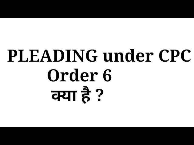 Civil Procedure Code