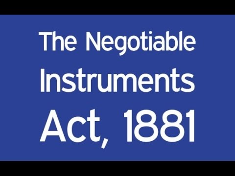 Negotiable Instrument Act