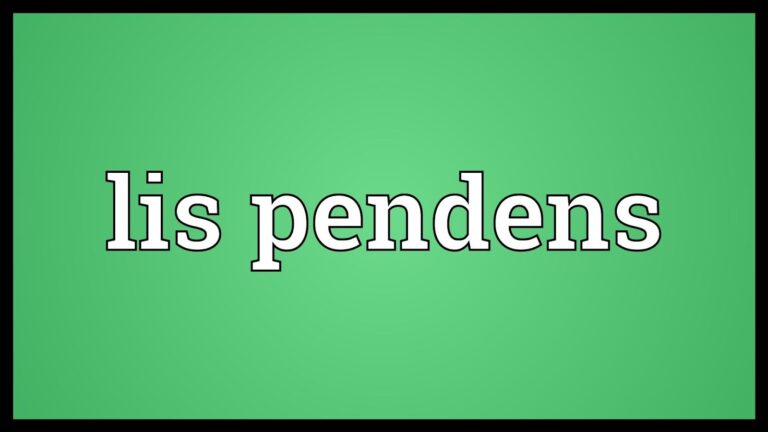 The doctrine of Lis Pendens