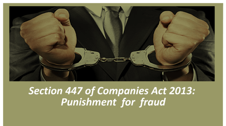 कंपनी अधिनियम 2013 की धारा 447